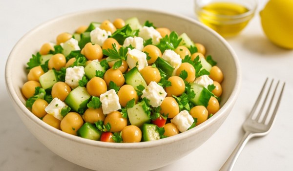 Chickpea Feta Crunch Salad