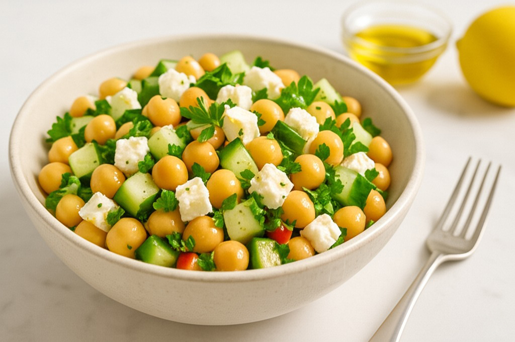 Chickpea Feta Crunch Salad