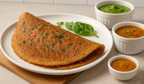 Ragi Veggie Dosa Recipe