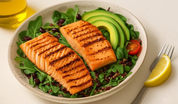 Grilled Salmon Quinoa Salad Recipe