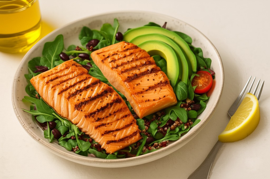 Grilled Salmon Quinoa Salad Recipe