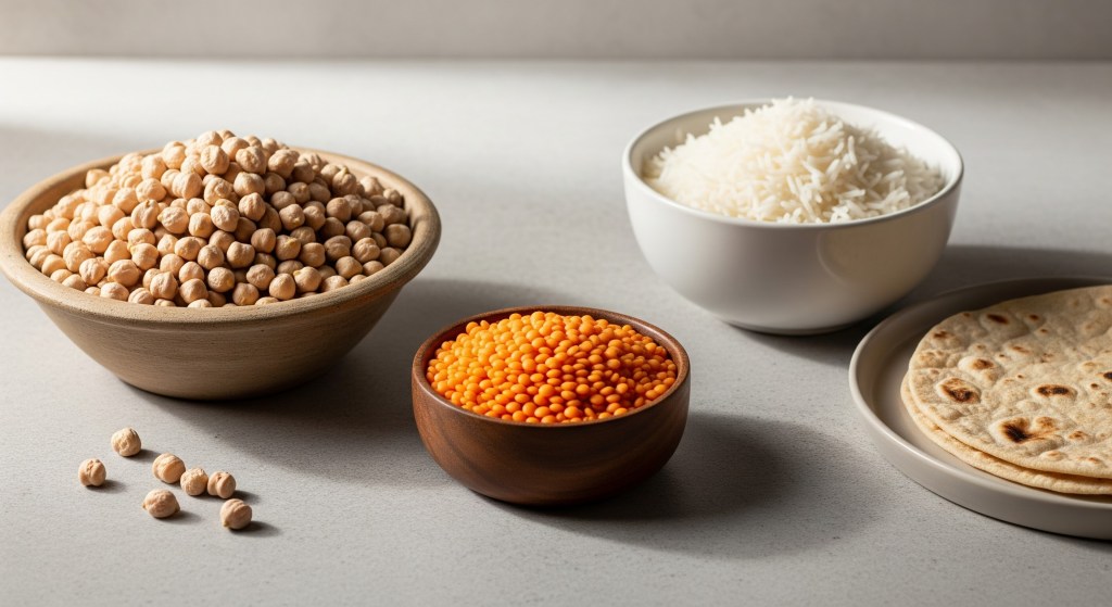Chickpeas vs Dal vs Rice